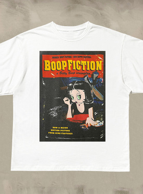 Betty Boop贝蒂小姐昆汀联名款小说vintage古着感高街潮牌短袖T恤