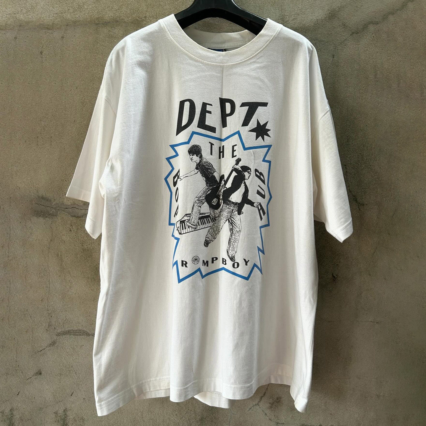 DEPT街头美式复古摇滚短袖T恤oversize潮牌朋克宽松落肩纯棉半袖
