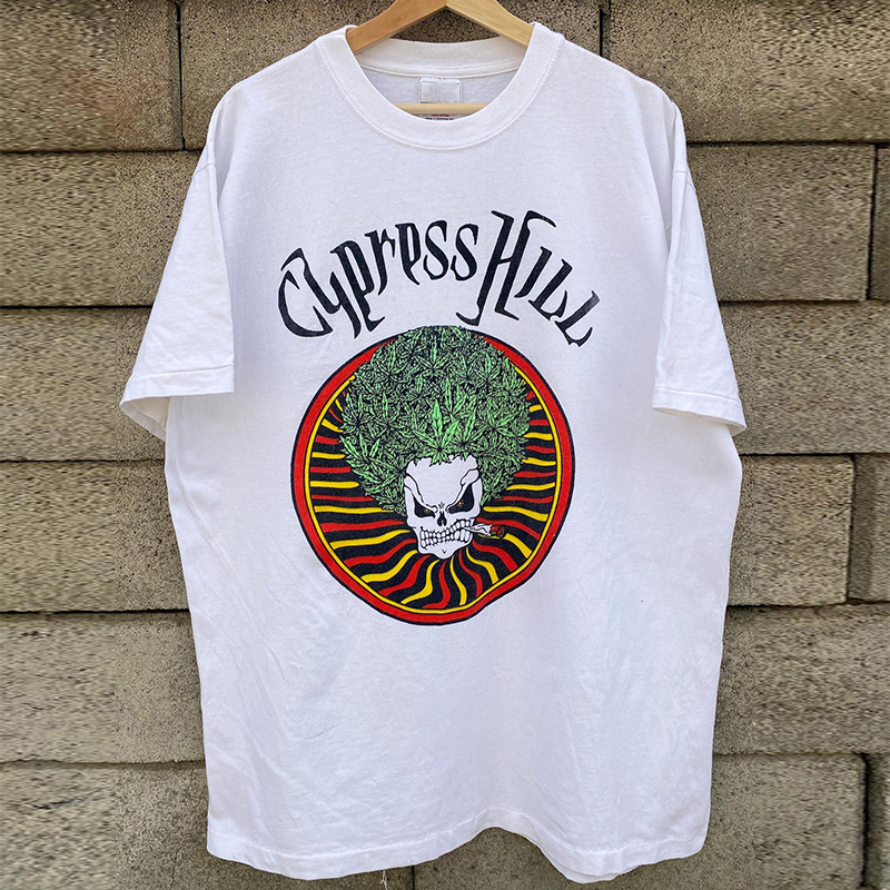 说唱乐队美式复古慵懒风T恤