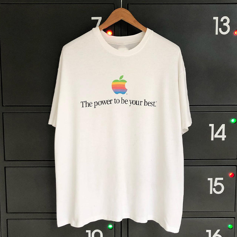 街头慵懒风oversize美式复古小众设计感简约字母印花短袖男女T恤