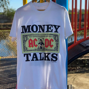 8090年代复古油画印花oldschool美式潮牌懒惰风男女T恤情侣短袖