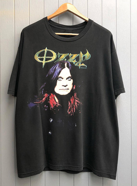 Ozzy Osbourne奥兹乐队高街摇滚风cec嘻哈短袖街头男女重磅棉T恤