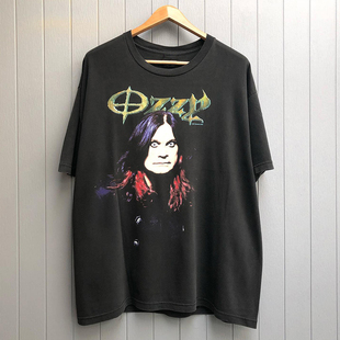 Ozzy Osbourne奥兹乐队高街摇滚风cec嘻哈短袖街头男女重磅棉T恤