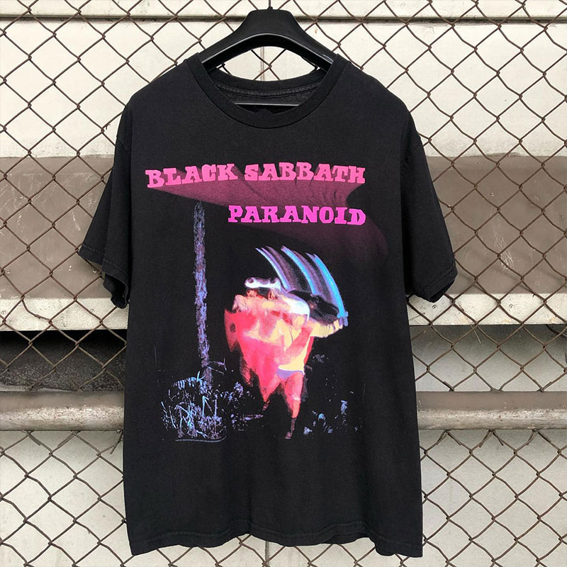 BLACK SABBATH美式潮牌Paranoid重金属乐队高街重磅短袖情侣款T恤