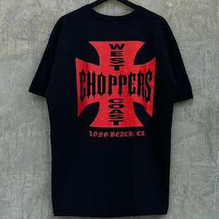 West Coast Choppers美式西海岸风短袖T恤cec潮牌半截袖复古棉tee