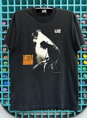 U2爱尔兰摇滚乐队Rattle And Hum专辑封面周边短袖T恤痞帅半袖男