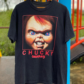 短袖 1988年代Child sPlay电影鬼娃回魂FOG哥特风潮牌男士 情侣T恤