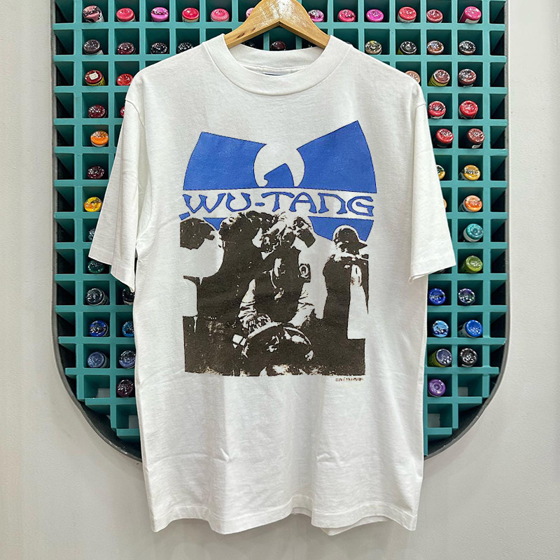 Wu-TangClan武当帮说唱乐队短袖T恤hiphop高街重磅棉美式复古半袖