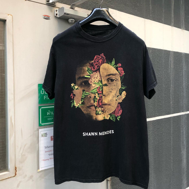 肖恩蒙德兹创意设计感短袖复古