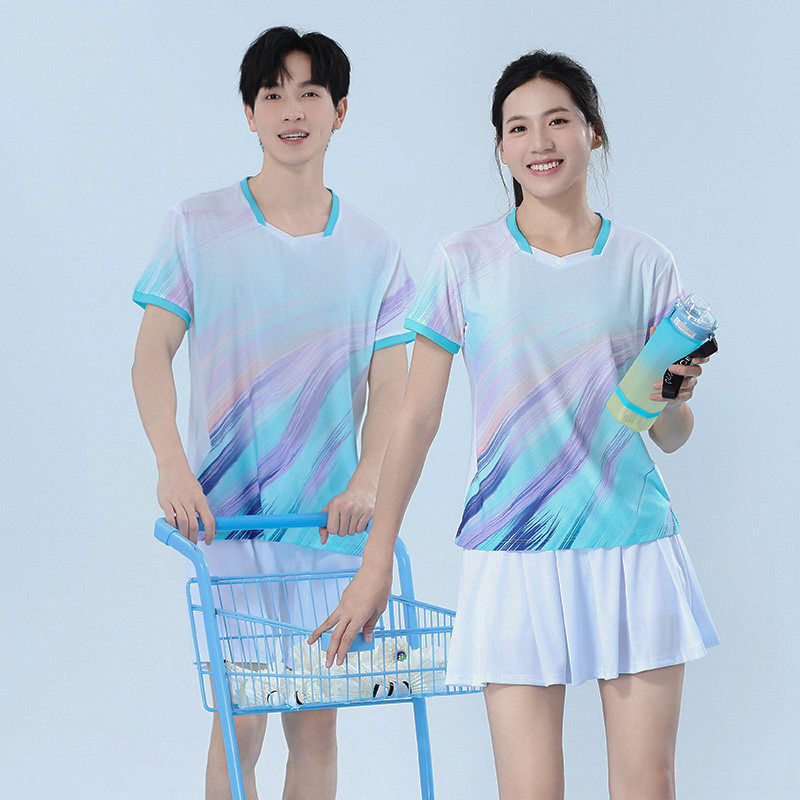 2026新款羽毛球服套装男女速干韩版短袖网球乒乓球比赛团队服定制