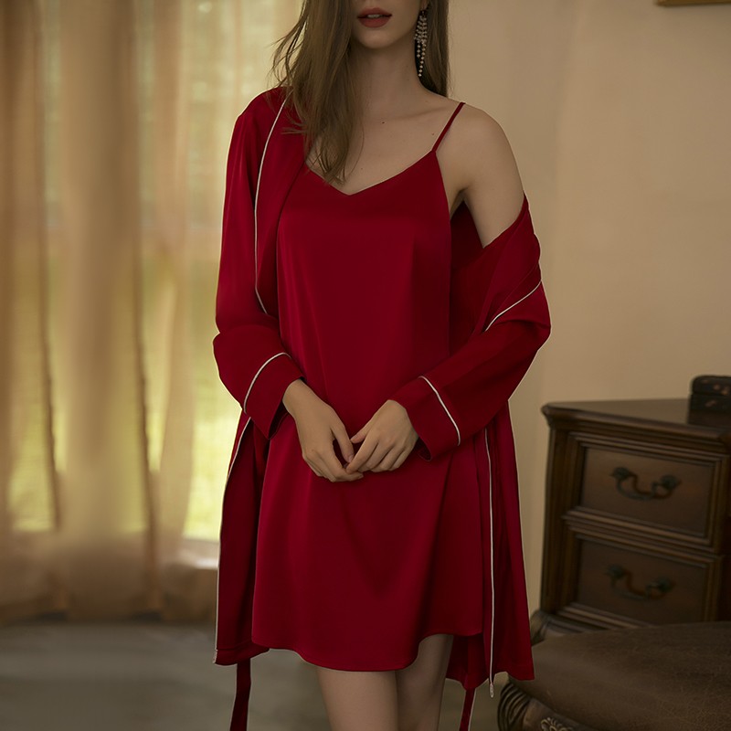 真丝春季高级高级感睡袍女