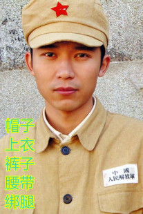 50式志愿军装成人土黄色老式解放装军抗美援朝红八路军演出服包邮