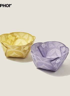 福图FORPHOR聚宝针织碗置物碗家居装饰垫铜钱花纹美好寓意伴手礼