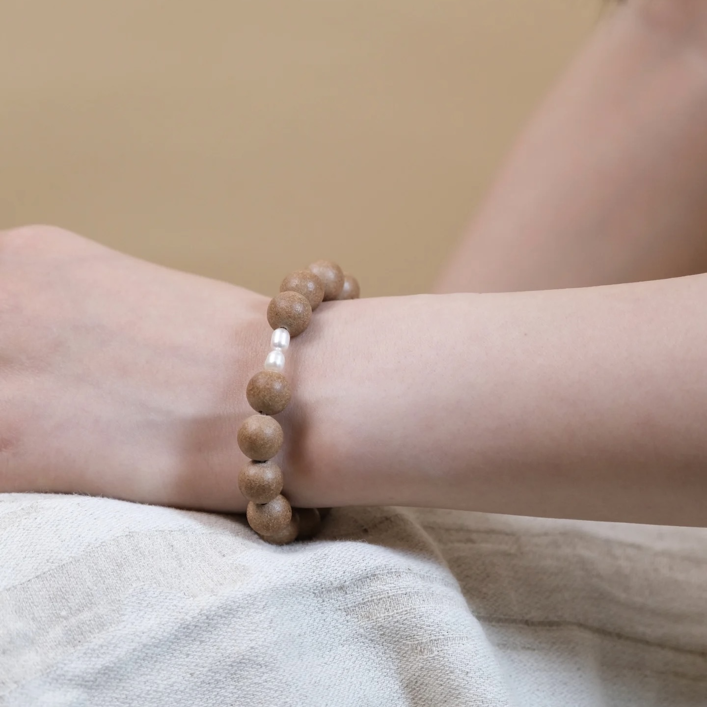 重观茉莉香合香珠手串原创设计