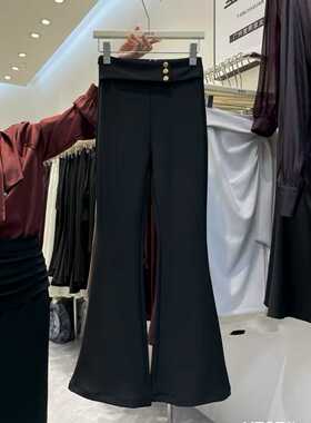 【堂家TXQ】Y727微喇叭裤高腰裤泉熙正品女装秋装有弹力