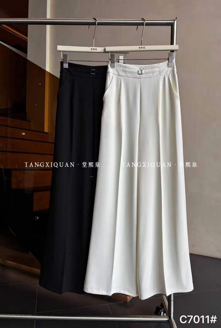 【堂家TXQ】C7011大脚直筒阔腿裤春装泉熙正品女装