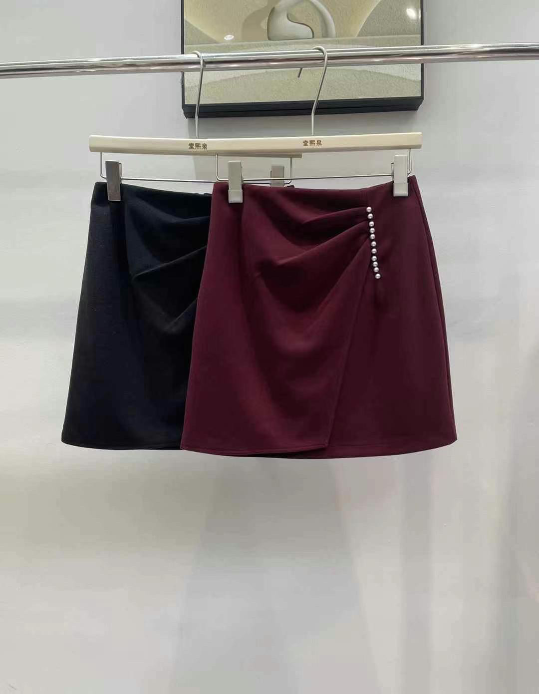 【堂家TXQ】裙子7028泥子面料半身短裙泉熙正品女装秋冬季