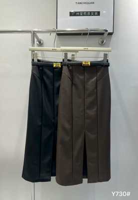 【堂家TXQ】裙子Y730半身包臀职业中长直筒Pu皮裙泉熙正品女秋装