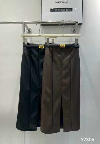 【堂家TXQ】裙子Y730半身包臀职业中长直筒Pu皮裙泉熙正品女秋装