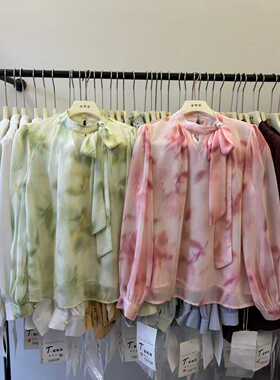 【堂家TXQ】C6073春装长袖衬衫泉熙正品花衬衣