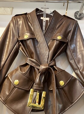 【XIEN】99907秋冬皮衣修身短外套MD