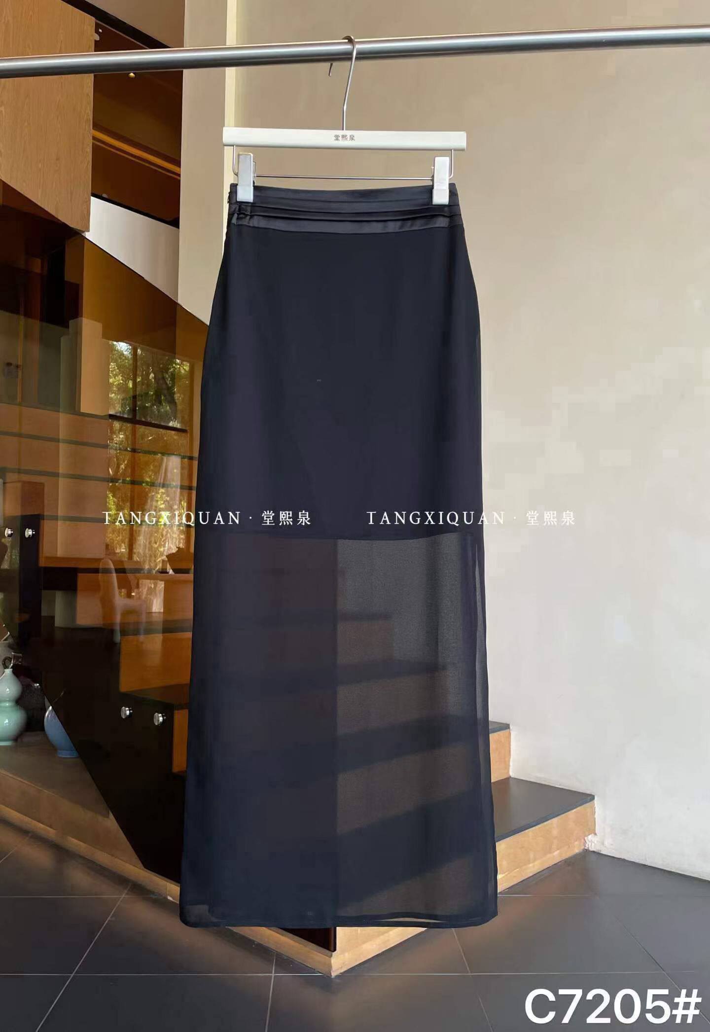 【堂家TXQ】C7205裙子半身包臀中长直筒包裙泉熙女夏装