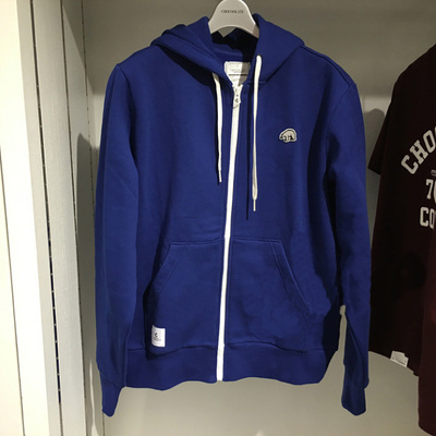 新款潮男拉链加绒连帽外套