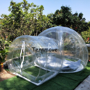 house 网红速开充气帐篷专业防风泡泡屋户外透明星空露营bubble