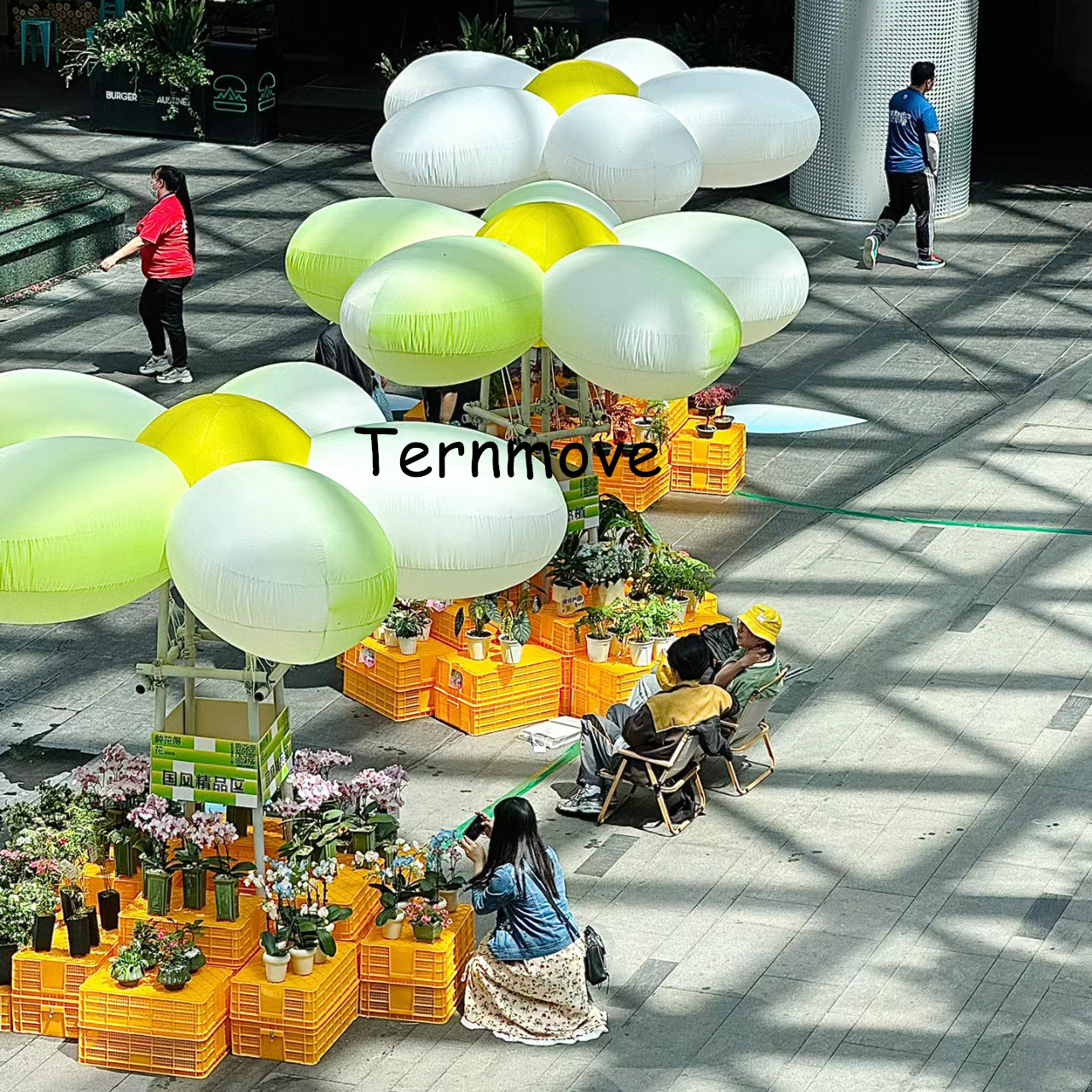 广告异型充气七彩云气模pvc升空白云模型广告热气球云朵空飘气球