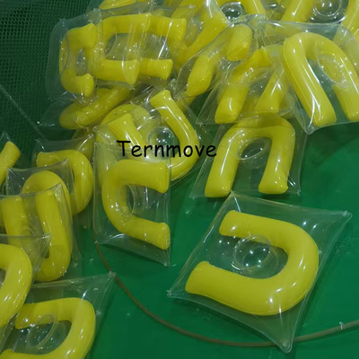 透明充气u型抱枕头气模市集露营双层PVC正方形异形彩绘磨砂气球