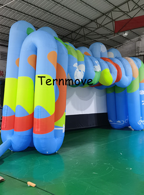 充气背景墙气模门头美陈市集拱门美陈喷绘背景墙气垫商场装饰定制