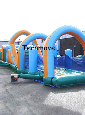 户外大型充气陆地闯关障碍成人儿童趣味运动会冲关游乐场城堡设备