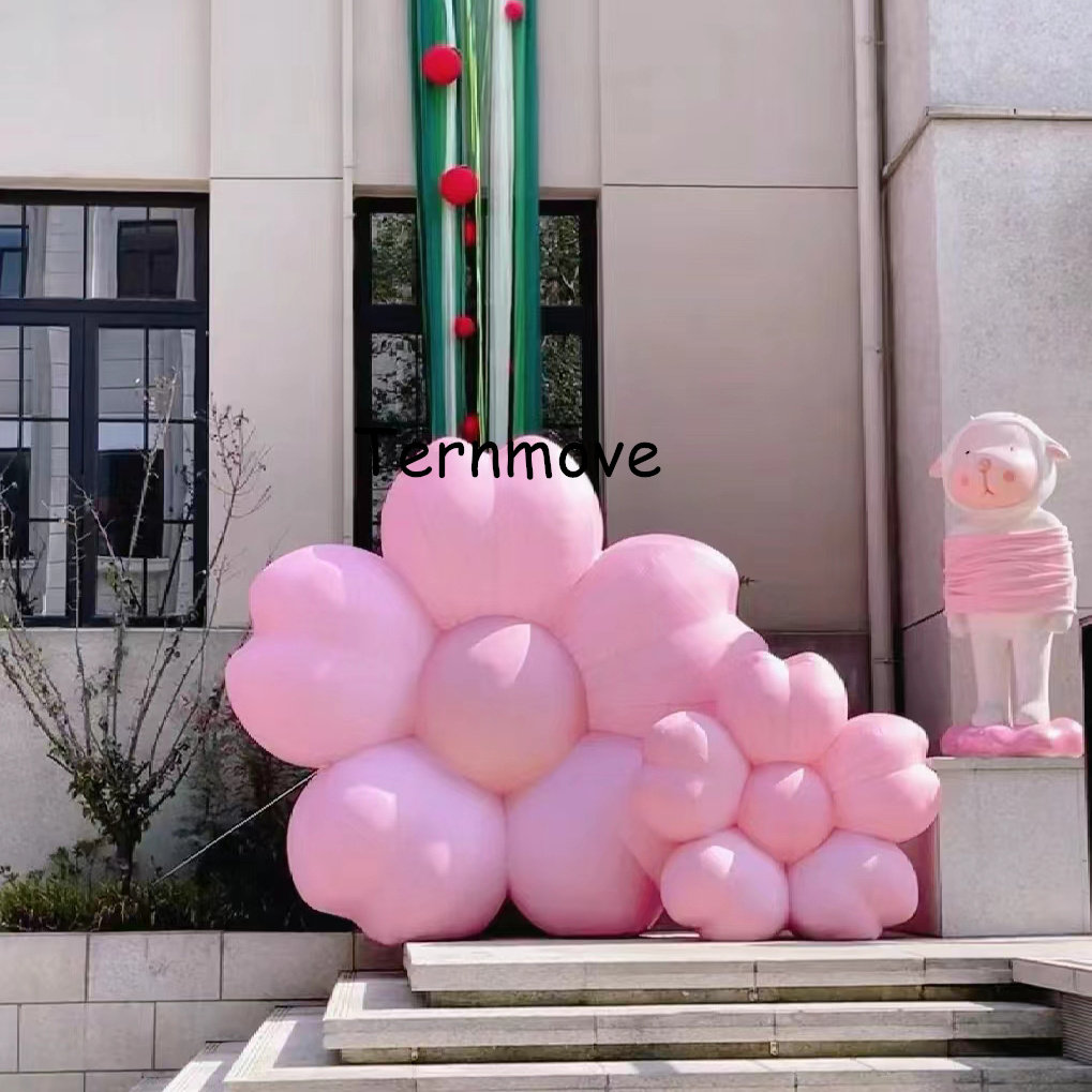 充气花朵气模卡通定制春天商场中庭悬挂美陈景区网红打卡艺术装置