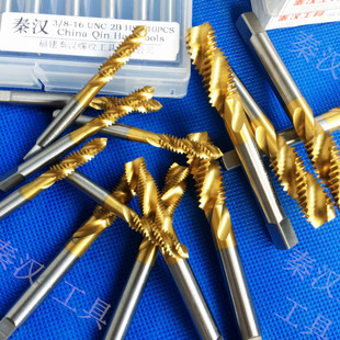 美制螺旋丝锥英制机用丝攻1/4-20 3/8 8-32UNC UNF英美制螺旋镀钛