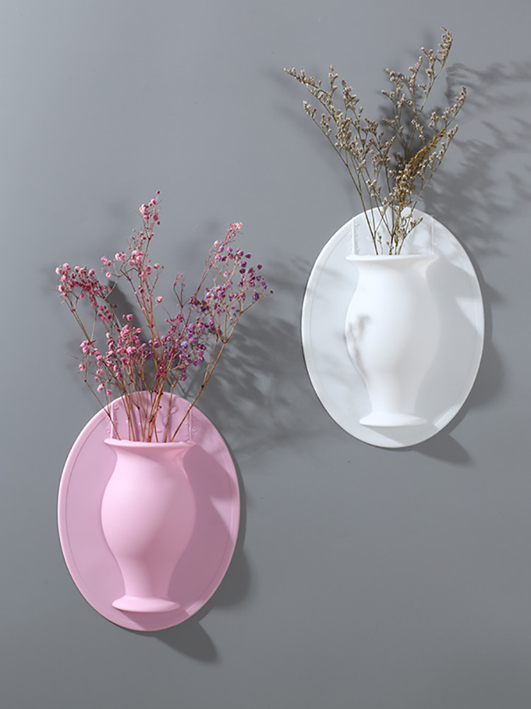 硅胶花瓶容器现代装饰品简约风居家冰箱贴卫生间墙壁吸盘花瓶墙壁