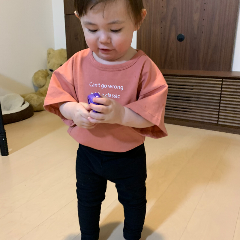 活泼珊瑚红色喇叭纯棉