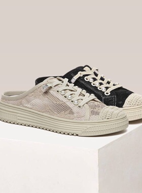 渔夫鞋女小香风春夏EVERAU包头半拖鞋女外穿懒人网面透气女鞋5051