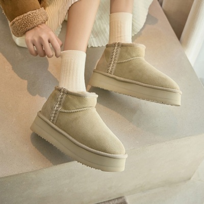 澳洲tasman雪地靴羊皮毛一体短靴