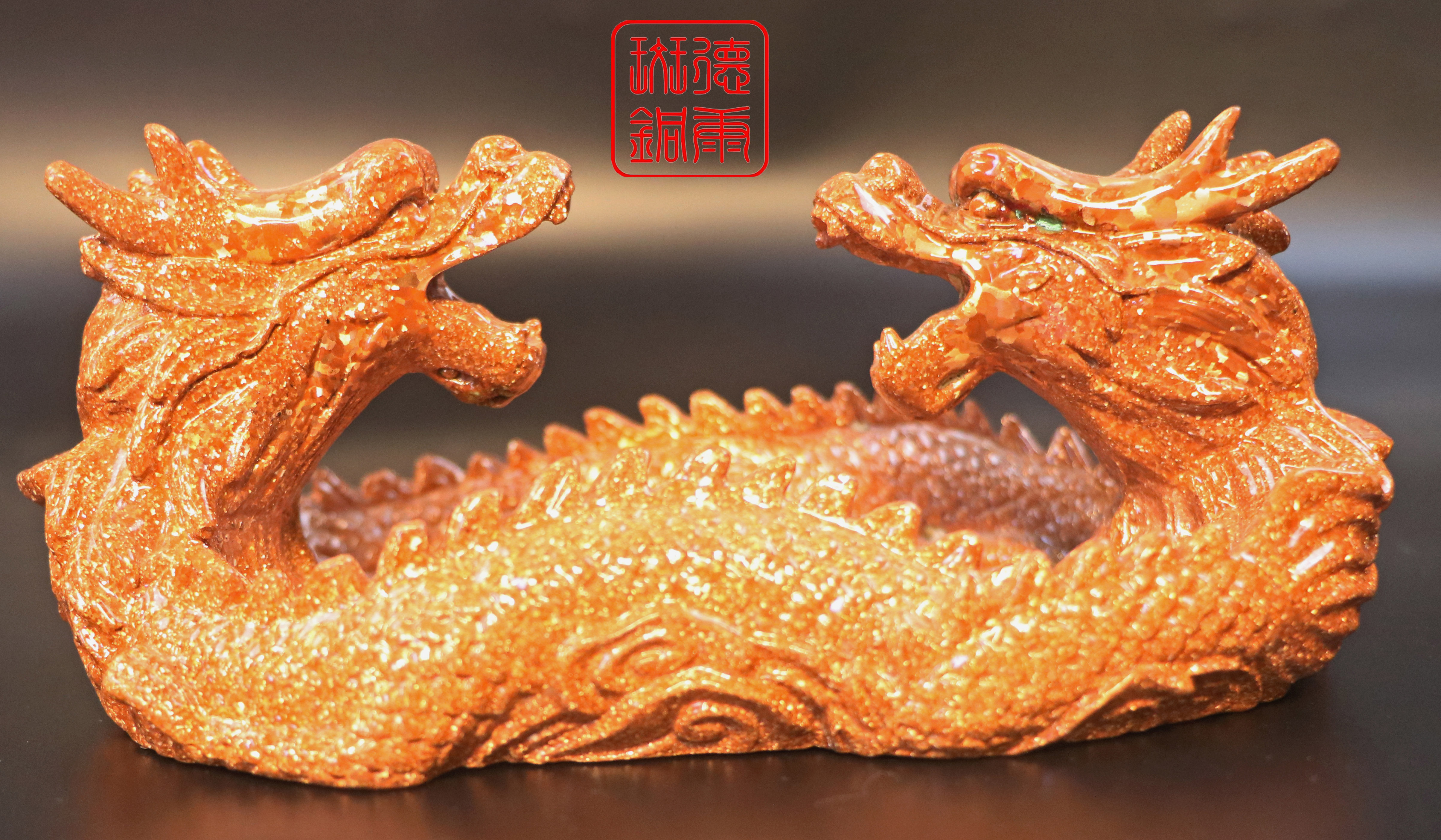 云南会泽德康斑铜 手工铸造工艺品 烟灰缸非遗传承人康贵友