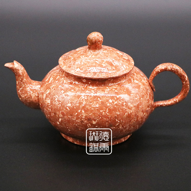 云南会泽纯手工艺术品,收藏品生斑小壶德康斑铜非遗传承人康贵友