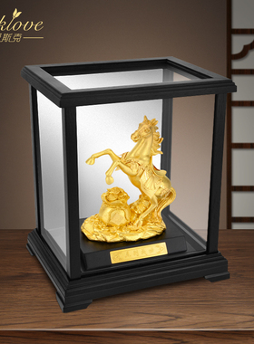 马到成功金箔家居摆件开业生日礼物乔迁结婚礼品家居装饰工艺品