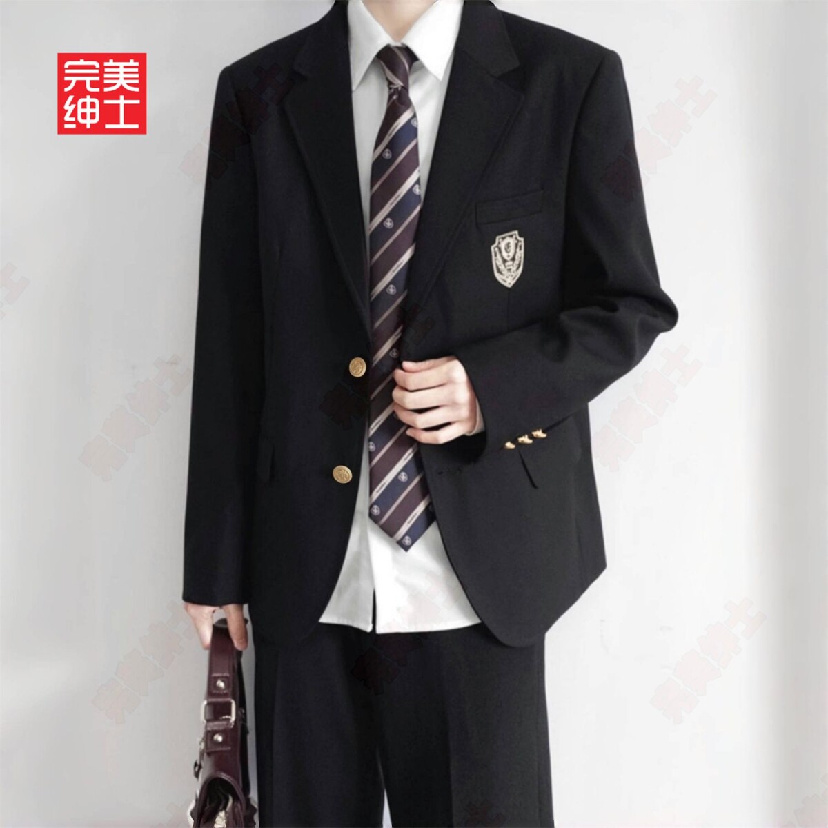 校园西装男套装结婚新郎礼服韩版修身一套商务正装学生面试中学生