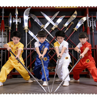 男儿当自强舞蹈演出服儿童男女学生武术操太极拳弘扬传统文化传承