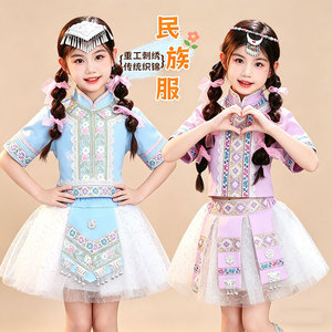 儿童舞蹈演出服中国风雪纺