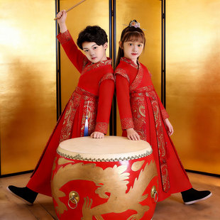 精忠报国成人儿童打鼓服舞蹈演出服装铁心丹心表演气势如虹不谓侠