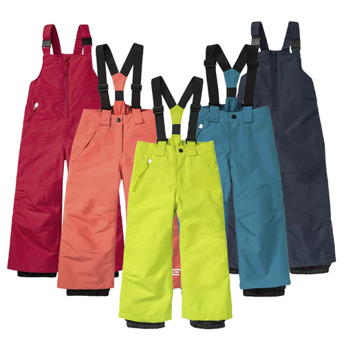 儿童滑雪裤中小童户外背带滑雪裤男童女童防风防水保暖冲锋裤棉裤