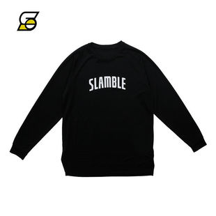 SLAMBLE秋季新款长袖男t恤女速干排汗运动投篮球衣服宽松跑步训练