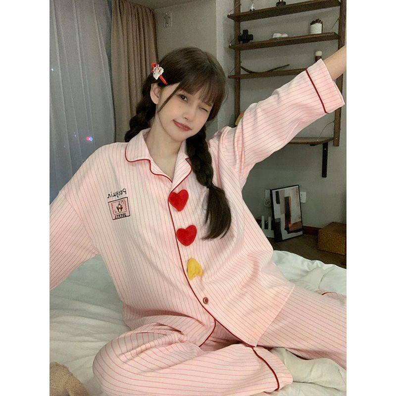 条纹纯棉睡衣女春秋季2026年新款加大码长袖裤夏天超火全棉家居服,女士内衣/男士内衣/家居服,睡衣/家居服套装,淘宝优惠券,粉丝福利购,淘宝优惠卷