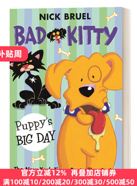 英文原版 Bad Kitty Puppy'S Big Day 坏小猫 小狗的大日子 英文版 Nick Bruel 进口英语原版书籍