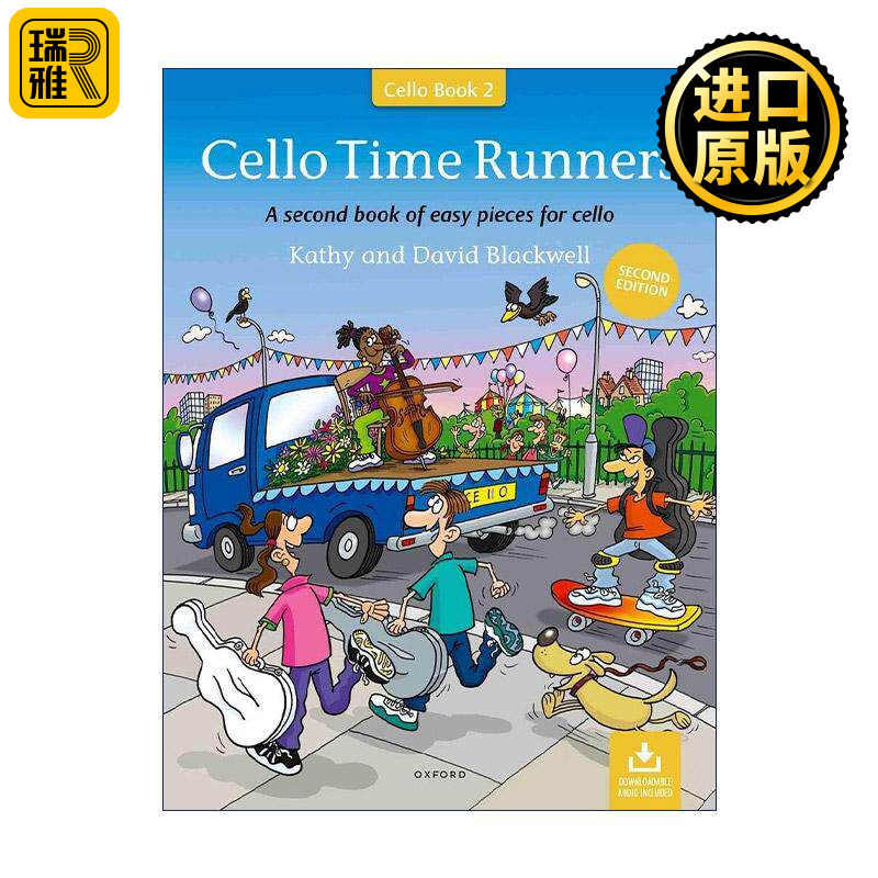 英文原版 Cello Time Runners 牛津大提琴时光 提速教材 入门进阶2 ABRSM英皇考级大提琴启蒙教材 英文版 进口英语原版书籍